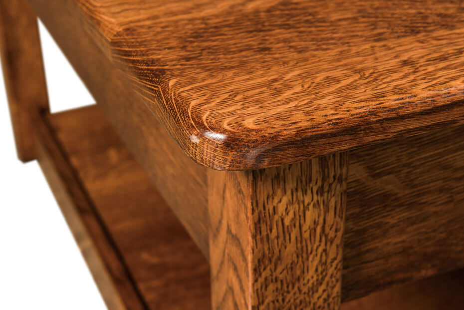AJs Furniture AJ1 Series Contemporary Mission End Table Edge Detail
