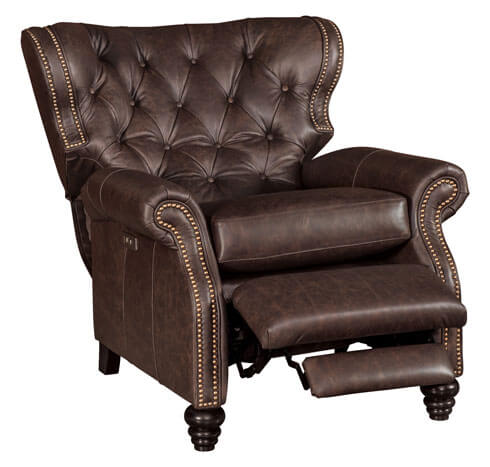 LuxHome Seating Beckham Recliner with Power Option Mid Reclined