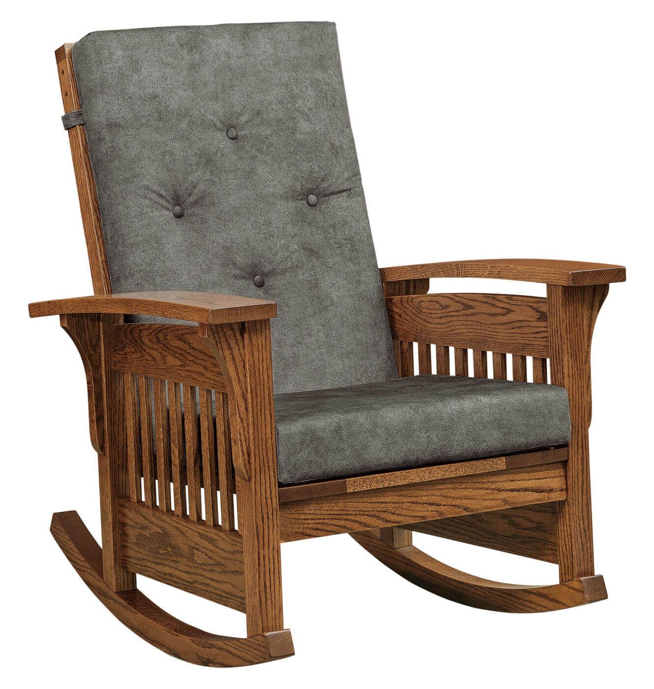 AJs Furniture Bow Arm Slat Rocker