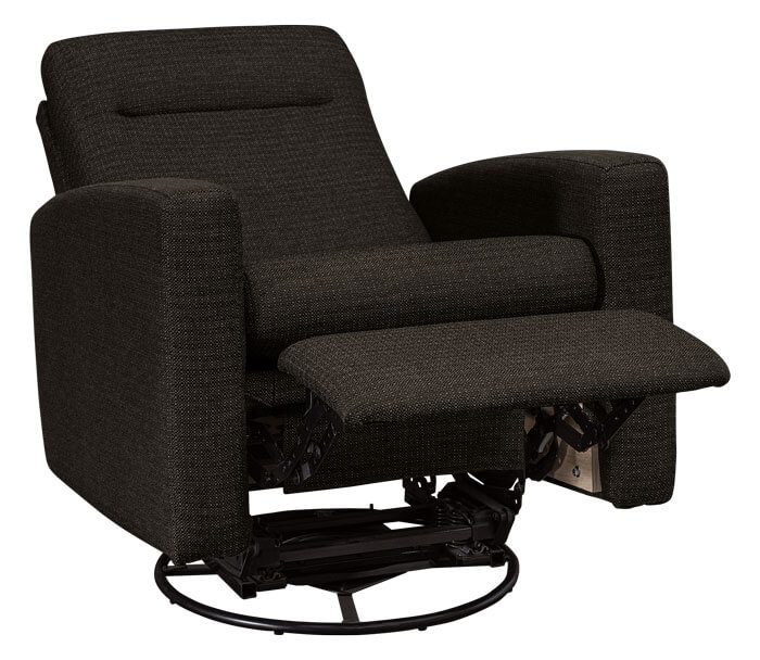 LuxHome Seating Harmony Chair Swivel Rocker Recliner Full Reclined