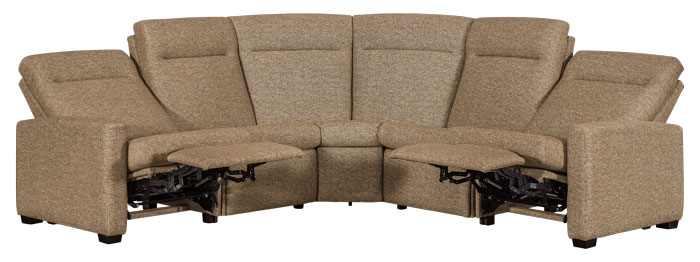 LuxHome Seating Harmony WH 5-Piece Sectional Full Reclined