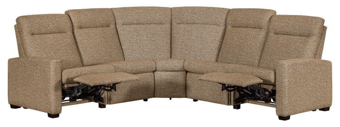 LuxHome Seating Harmony WH 5-Piece Sectional Mid Reclined