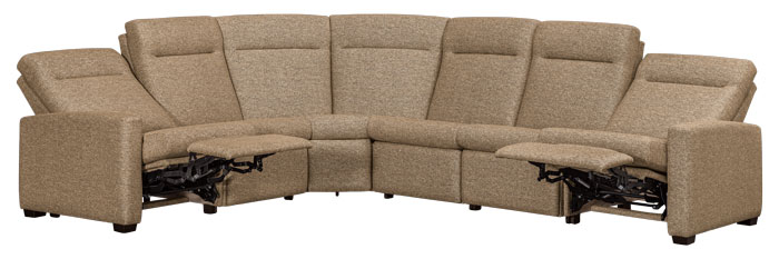 LuxHome Seating Harmony WH 6-Piece Sectional Full Reclined