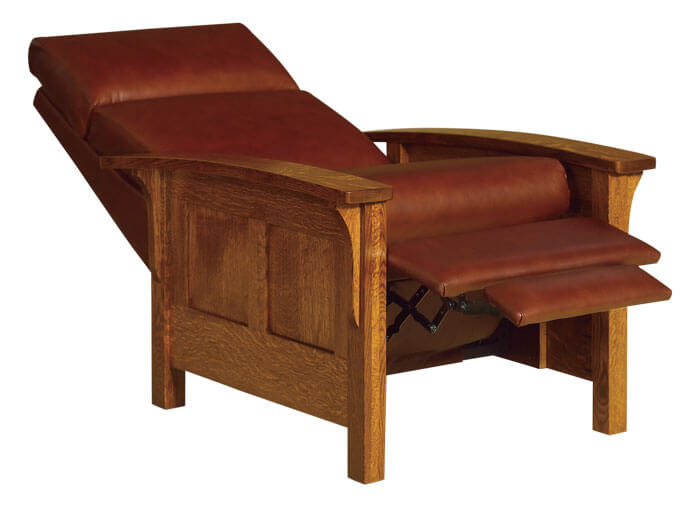 AJs Furniture Heartland Panel Recliner Full Reclined