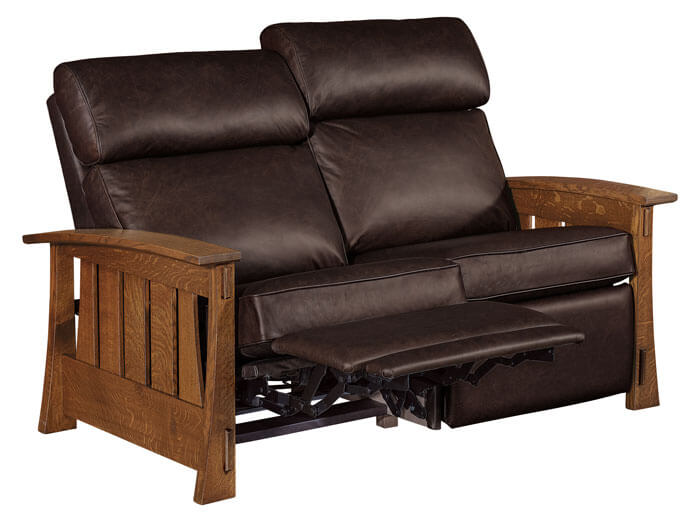 AJs Furniture Highland Stockton WH Loveseat Recliner Mid Reclined