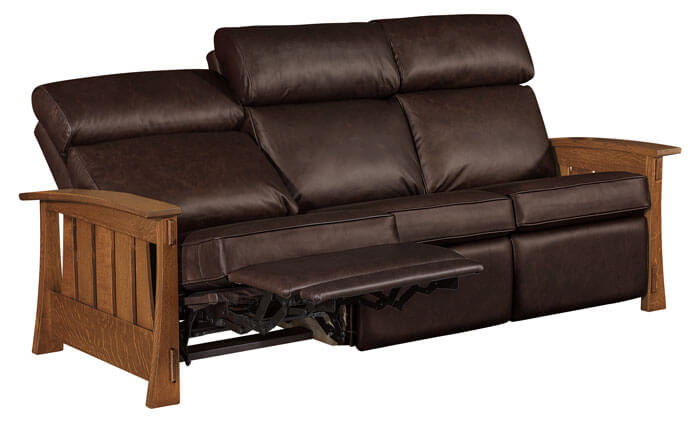 AJs Furniture Highland Stockton WH Sofa Recliner Full Reclined