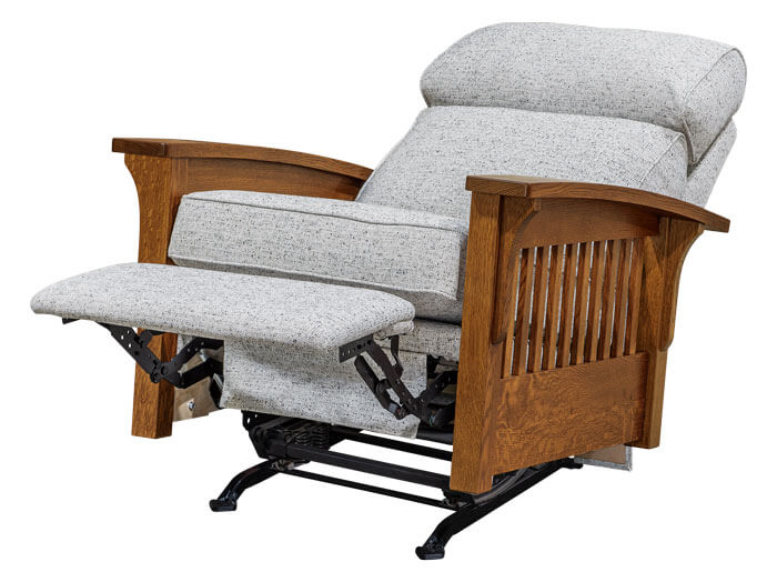 AJs Furniture Hoosier Stockton Rocker Recliner Full Reclined