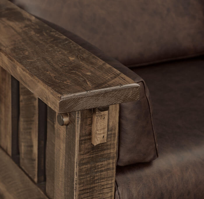 AJs Furniture Houston Loveseat Arm Detail