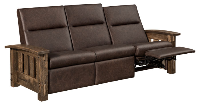 AJs Furniture Houston WH Sofa Recliner Mid Reclined