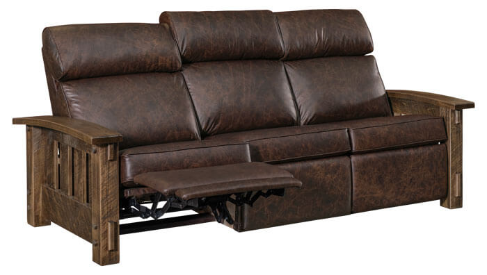 AJs Furniture Houston Stockton WH Sofa Recliner Mid Reclined