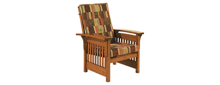 AJ’s Furniture Bow Arm Slat Chair