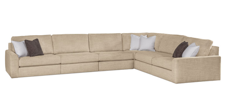 LuxHome Seating Madison Sectional Tear Drop Arm