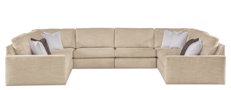 LuxHome Seating Madison U-Sectional Tear Drop Arm