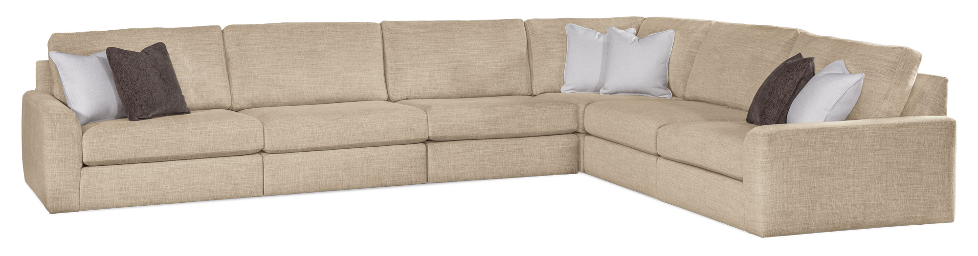 LuxHome Seating Madison Sectional Tear Drop Arm