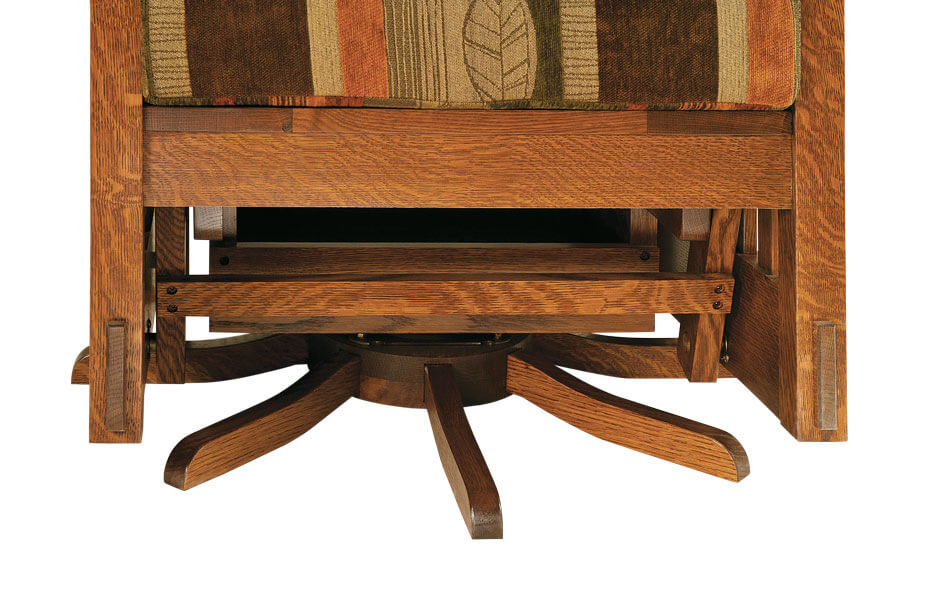 AJs Furniture McCoy Chair Glider Swivel Base Detail