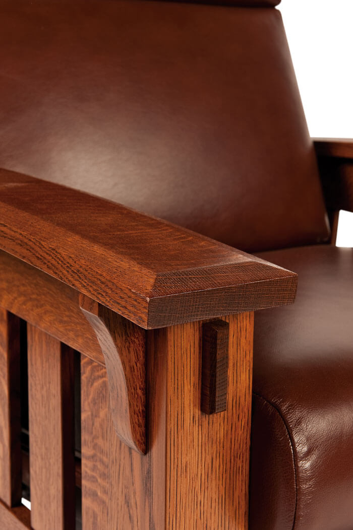 AJs Furniture McCoy Chair Recliner Arm Detail