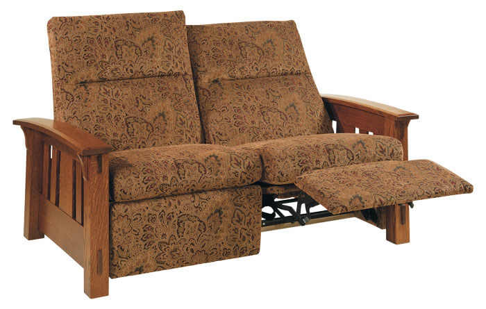 AJs Furniture McCoy WH Loveseat Recliner Mid Reclined