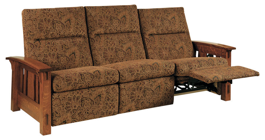 AJs Furniture McCoy WH Sofa Recliner Reclined