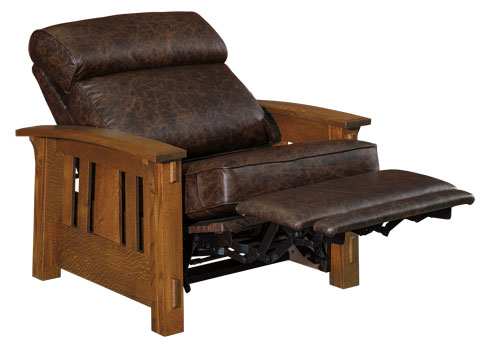 AJs Furniture McCoy Stockton WH Chair Recliner Full Reclined