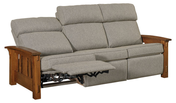 AJs Furniture McCoy Stockton WH Sofa Recliner Full Reclined