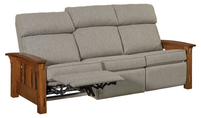 AJs Furniture McCoy Stockton WH Sofa Recliner Mid Reclined