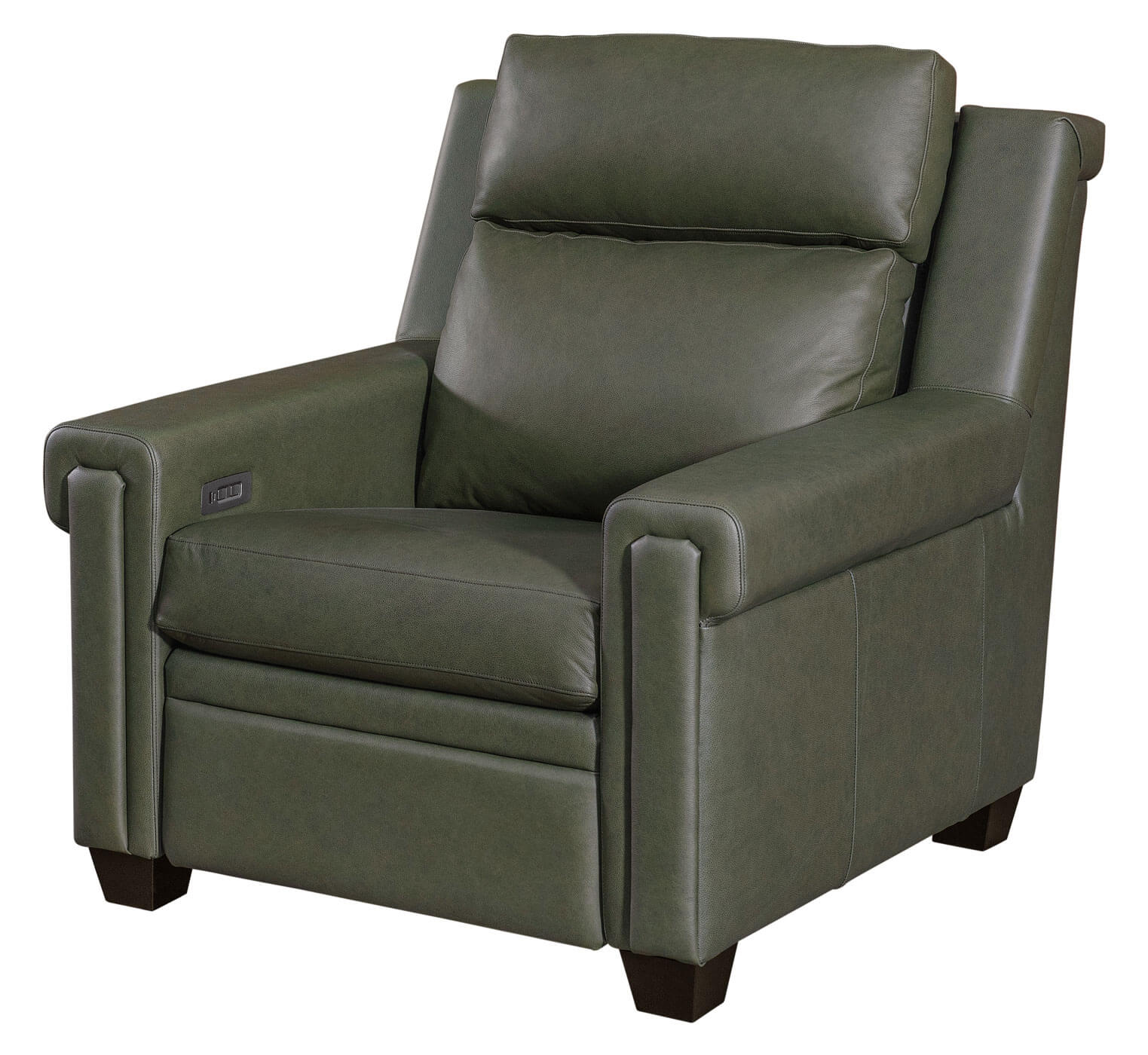 LuxHome Seating Remington Chair Recliner with Tilt Headrest and Power Switch Key Arm