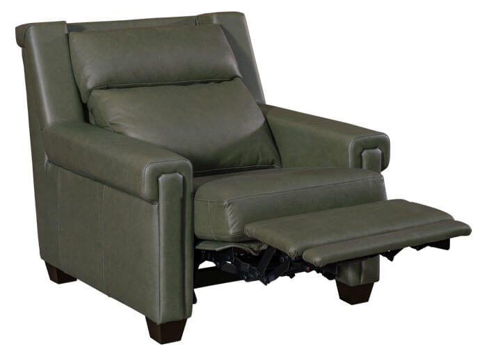 LuxHome Seating Remington Chair Recliner with Tilt Headrest Key Arm Reclined