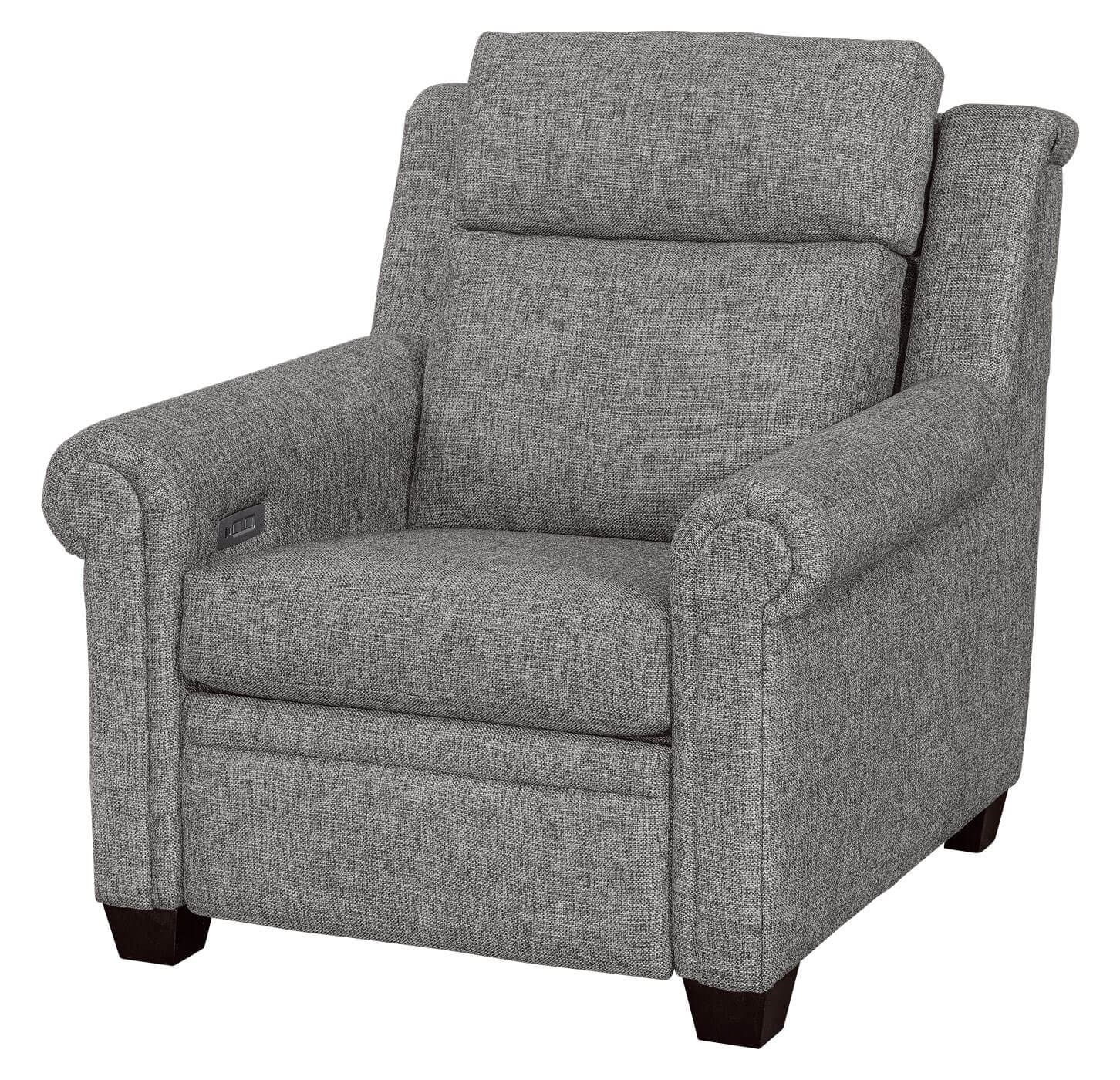 LuxHome Seating Remington Chair Recliner with Tilt Headrest Rolled Arm