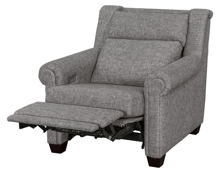 LuxHome Seating Remington Chair Recliner with Tilt Headrest Rolled Arm Reclined