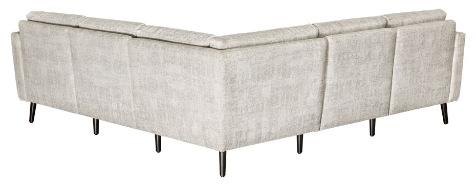 LuxHome Seating Serene 5-Seat Sectional Tear Drop Arm Back