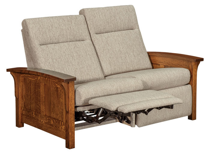 AJs Furniture Skyline Panel WH Loveseat Recliner Reclined