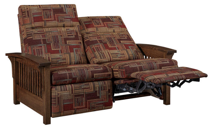 AJs Furniture Skyline Slat WH Loveseat Recliner Full Reclined