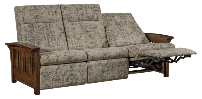 AJs Furniture Skyline Slat WH Sofa Recliner Full Reclined