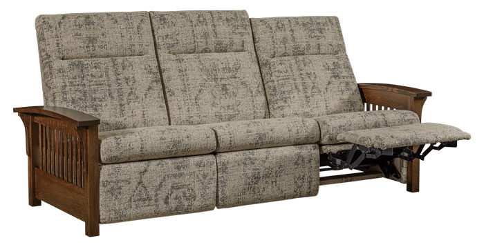 AJs Furniture Skyline Slat WH Sofa Recliner Mid Reclined