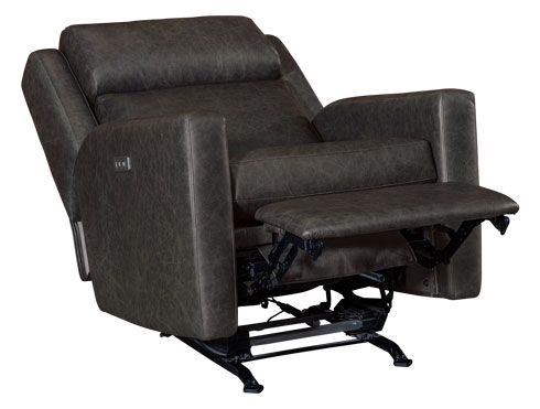 LuxHome Seating Tatum Chair Rocker Recliner with Power Option Full Reclined