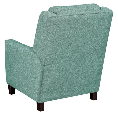 LuxHome Seating Tatum Recliner Back shown with Aqua Fabric