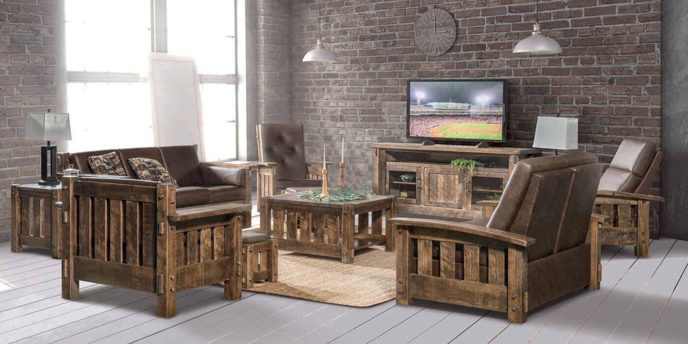 AJs Arts and Crafts Amish Built Living Room Furniture